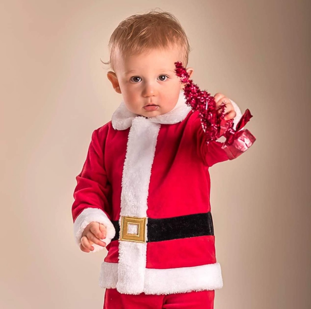 Little Boy Christmas Santa outfit 12/18 months